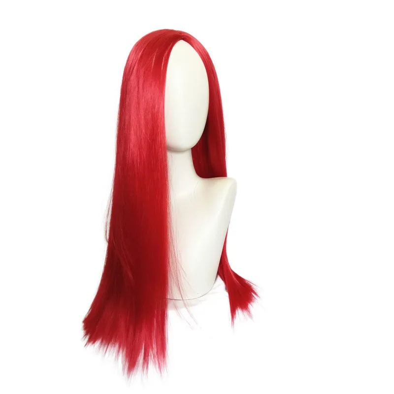 Halloween Horror Night Anime Wig Sally Cosplay Wigs Red Medium Long Straight Hair Wig For Female