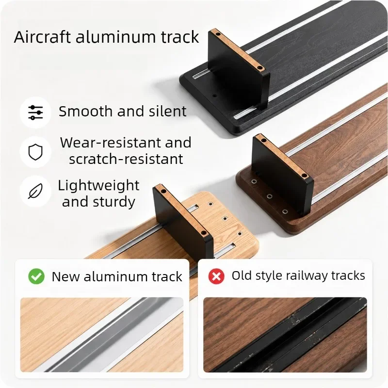 Black Walnut Z30 Pro Induction Light Strip Height Stand Computer Sliding Rail Type Monitor Rise Shelves Elevated Modular Display