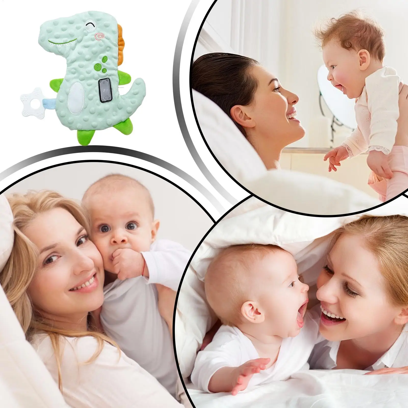 Chupete para bebé de dibujos animados, chupete vibratorio para dormir, modos de vibración ajustables, muñeco de peluche para niñas pequeñas sensoriales