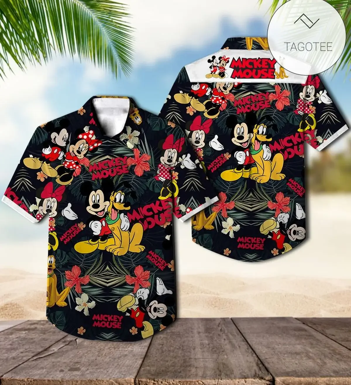 Pluto Dog Hawaii Shirt Disney Hawaiian Shirt Magic Kingdom Hawaiian Shirt Hawaii Holiday Beach Shirt Hawaiian Mickey Mouse Shirt