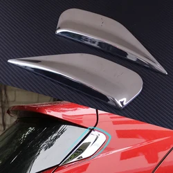 2Pcs Car Rear Window Spoiler Side Bevel Pillar Post Chrome Plated Trim Cover for Buick Opel Vauxhall Mokka 2012-2018 Accessories