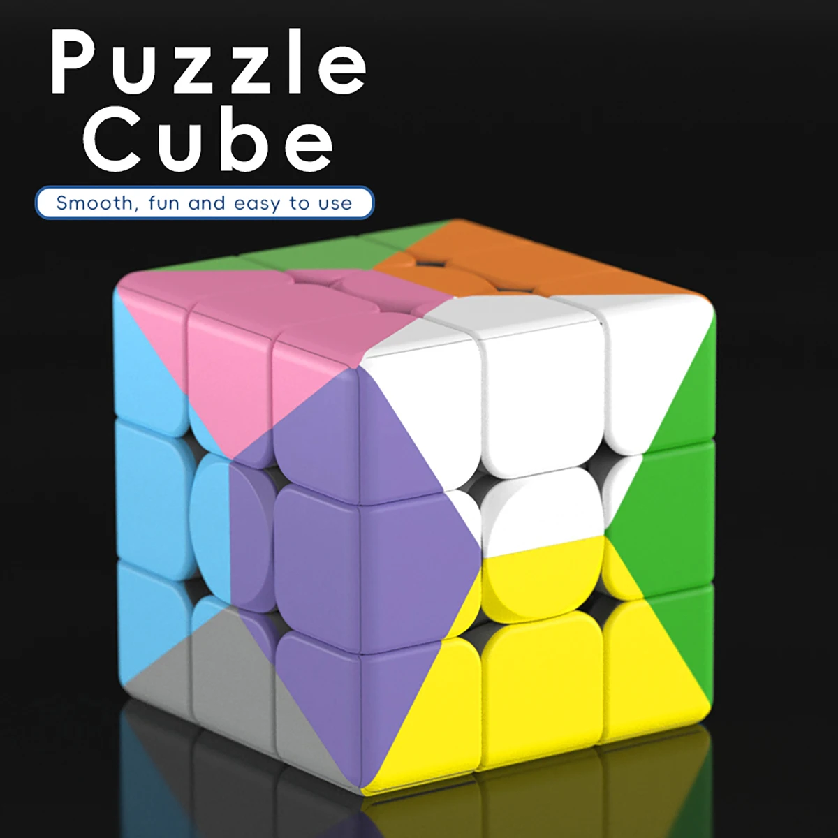 Magic Cube 3x3x3 Quick Twist UV Printed 12 Color  pentagon Stress-Relieving Puzzle Professional Game Children's Toy Gift