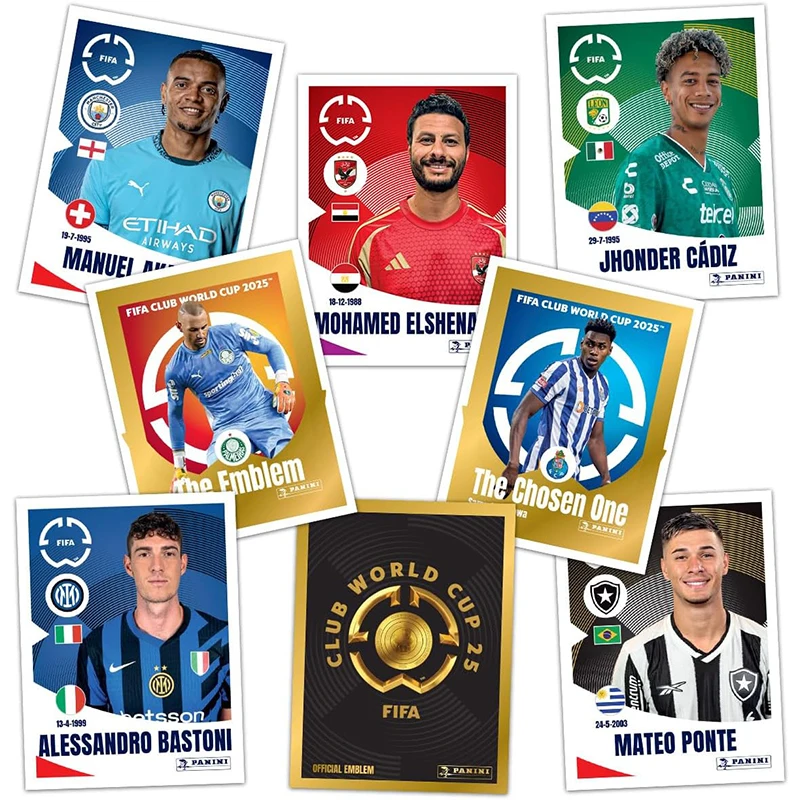 2025 Panini FIFA Club كأس العالم لكرة القدم ملصق صندوق أعمى، يتميز بميسي، Mbappé، Haaland، بطاقات قابلة للجمع، هدية المعجبين