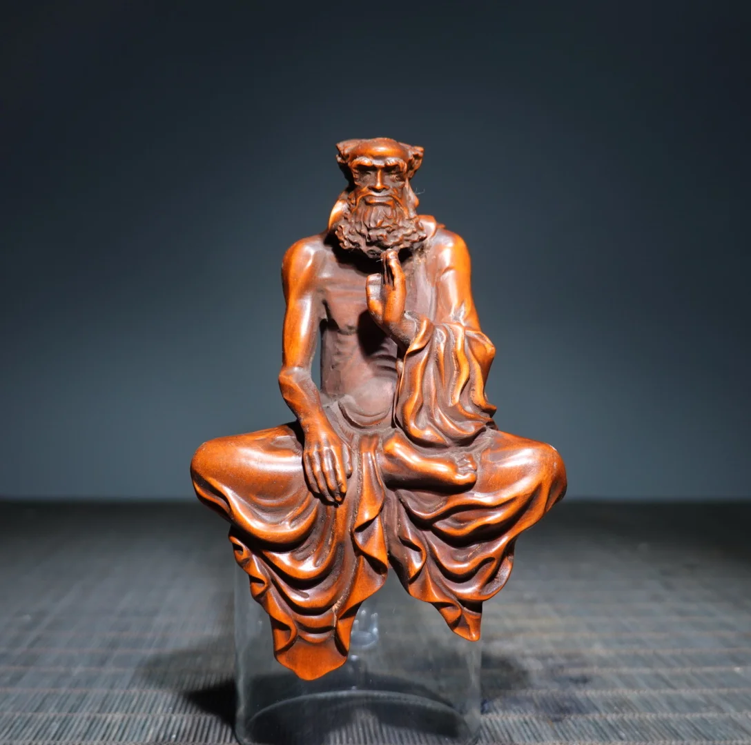 Old Boxwood Northern Wei Buddha Bodhidharma Sitting Buddha Amitabha Wenfang screen Amass wealth Ornaments Town house
