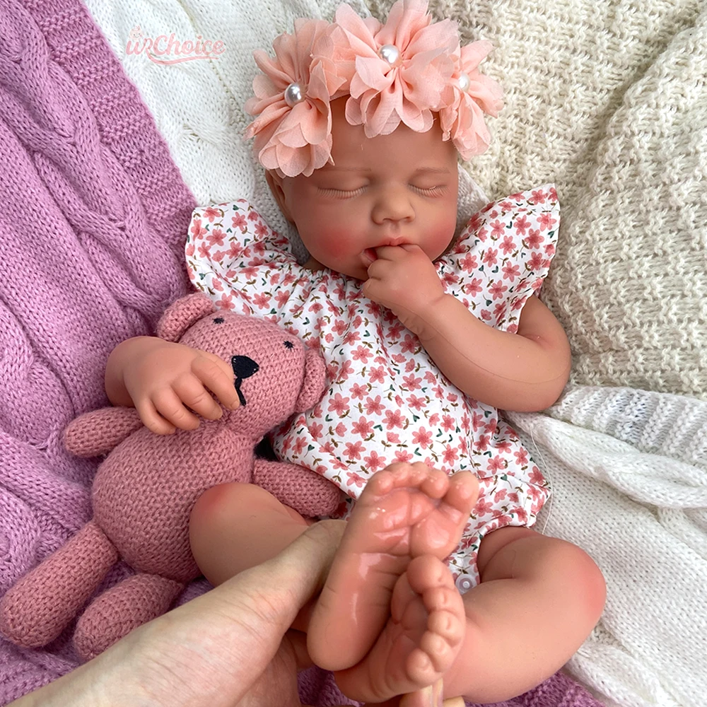 손으로 만든 방수 20" 실리콘 아기 소녀/소년 Loulou 3D 피부 재탄생 인형 부드러운 생활적인 무게를 가진 열린 입 인형 반대로 스트레스 장난감