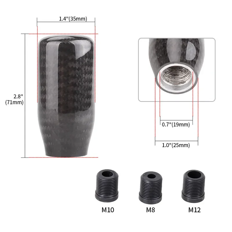 for Carbon Fiber Gear Shift Knob 5 Speed 6 Speed Manual Transmission Car Modification Accessories Wave Stick Head Gear Lever