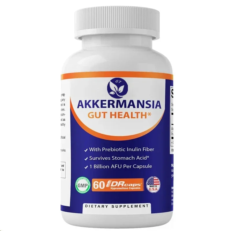 

Vitamin Akkermansia Muciniphola for Intestinal -60 Dr Capsules ( Release) - Made From Prebiotic Inulin Fiber