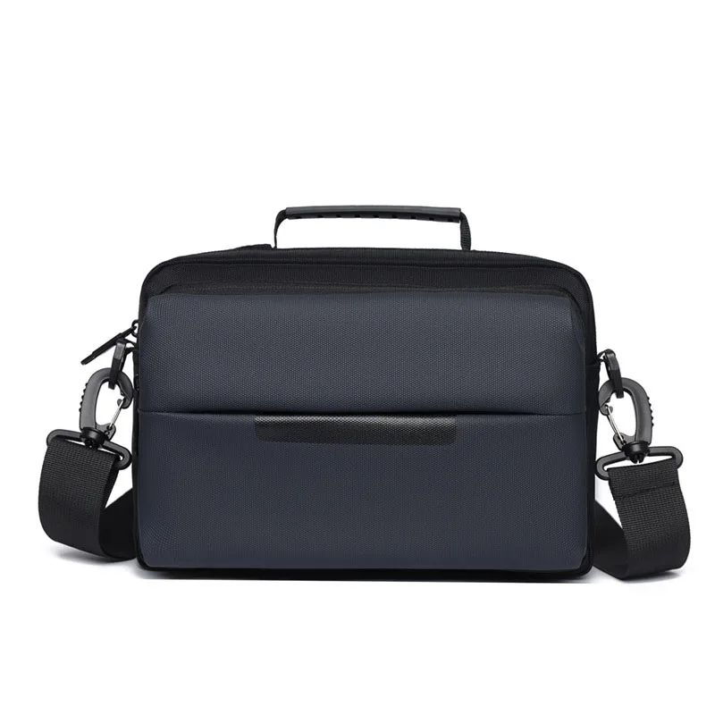 Men's Canvas Crossbody Bag Large Capacity Multifunctional Shoulder Bag Fashion Business Messenger Bag with Multi-Pockets