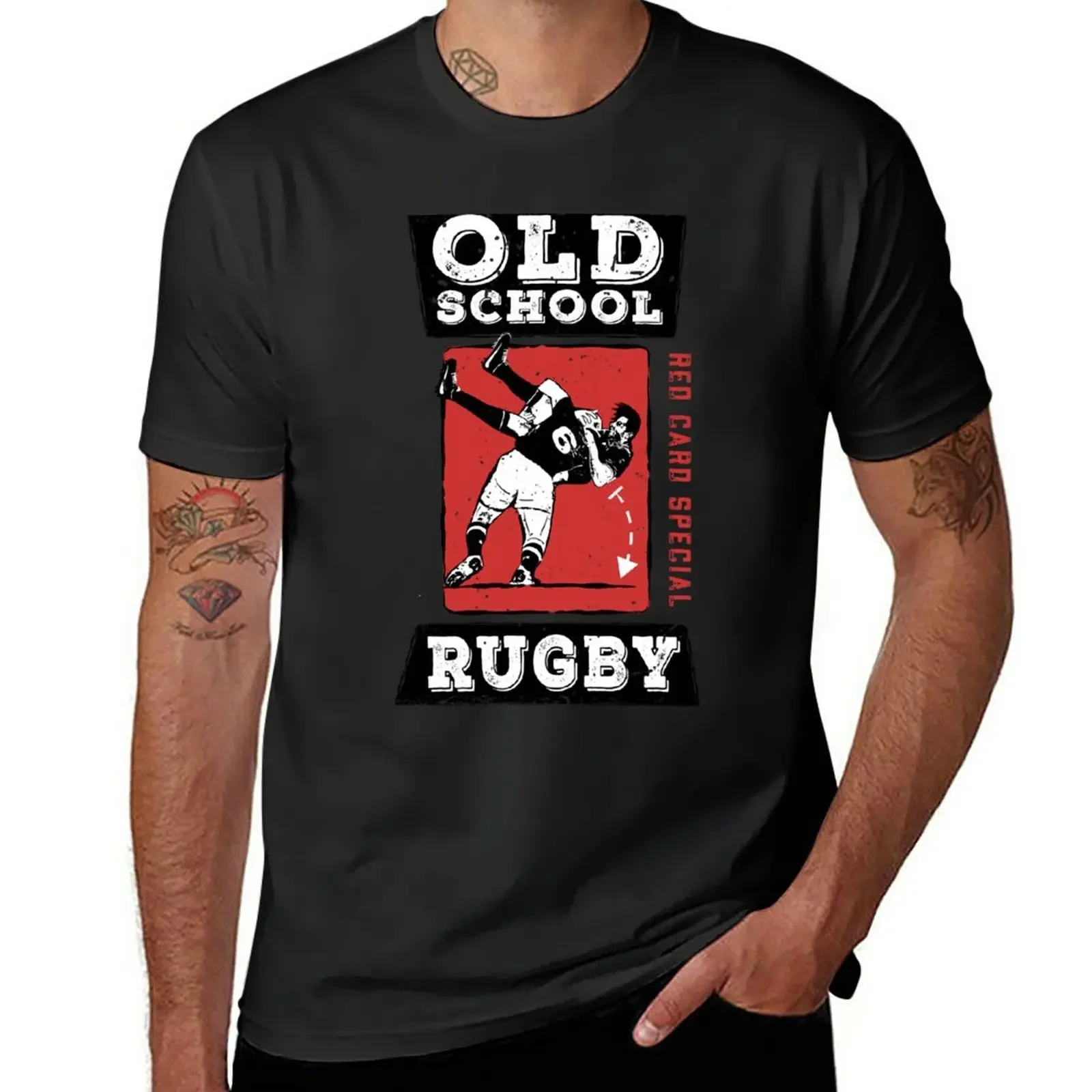 Old School Rugby - Red Card Special T-Shirt summer Blouse anime clothes sweat sports fans oversized tees tshirts for men cotton