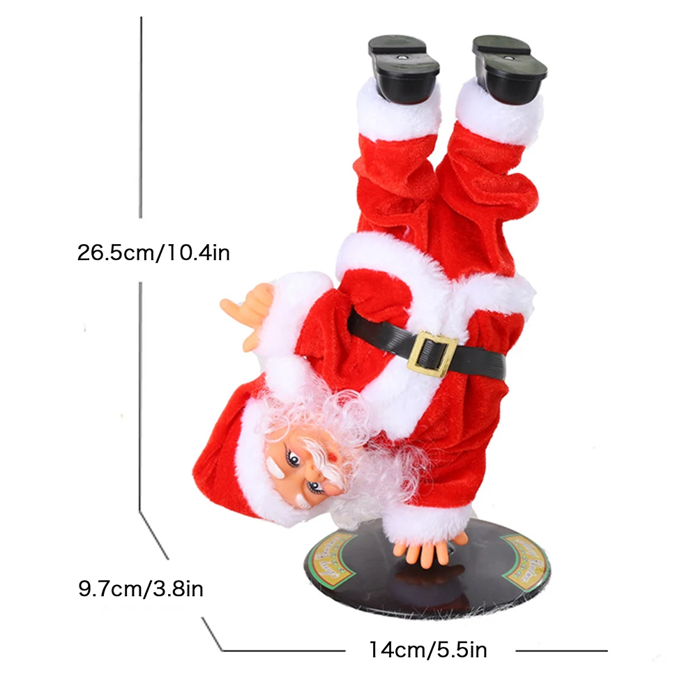 الموسيقى الكهربائية سانتا ألعاب أطفال حامل الرأس الغناء الرقص سانتا لعبة لطيف الجدة تدوير سانتا نموذج سطح المكتب لعيد الميلاد