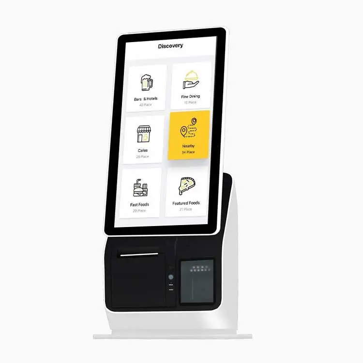 Payment Ordering Machine With Printer and Card Reader Restaurants Food Kiosk Ordering Self Service