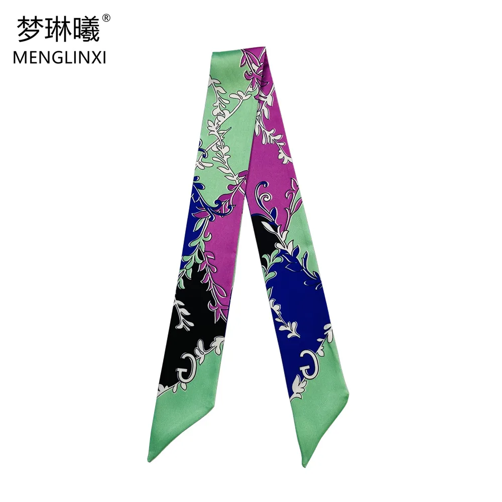 

G Letter Skinny Bag Scarf Foulard Hijab Scarf Brand Femme Bandana Silk Head Scarves For Ladies Fashion Hair Headband