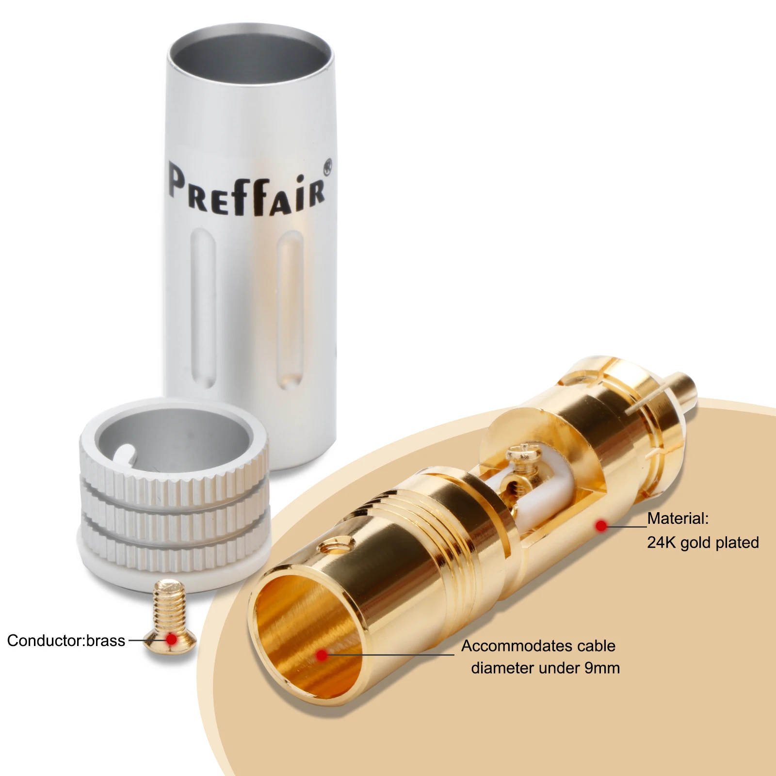 

New R1781 High-end HiFi Audio DIY RCA Male Connector Screw Solderless Gold Plated RCA Plugs for Audio Cables