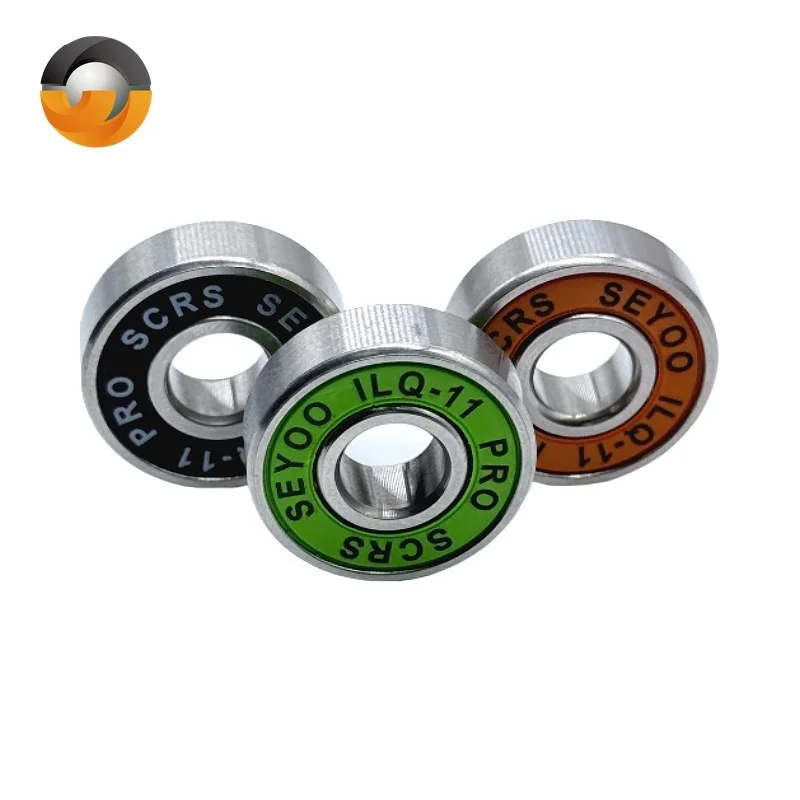 8 قطعة 608 RS تحمل ILQ-11 8x22x7 الأخضر Longboard سرعة مضمنة عجلة تزلج تحمل سكيت سكوتر السلس سكيت سكوتر تحمل