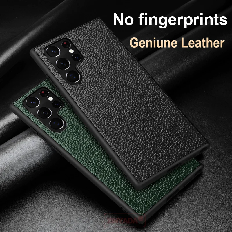 Geniune Leather Skin Phone Case For Samsung Galaxy S25 Ultra Real Cowhide Case For Samsung Galaxy S25 Ultra Plus Cover Shell Bag