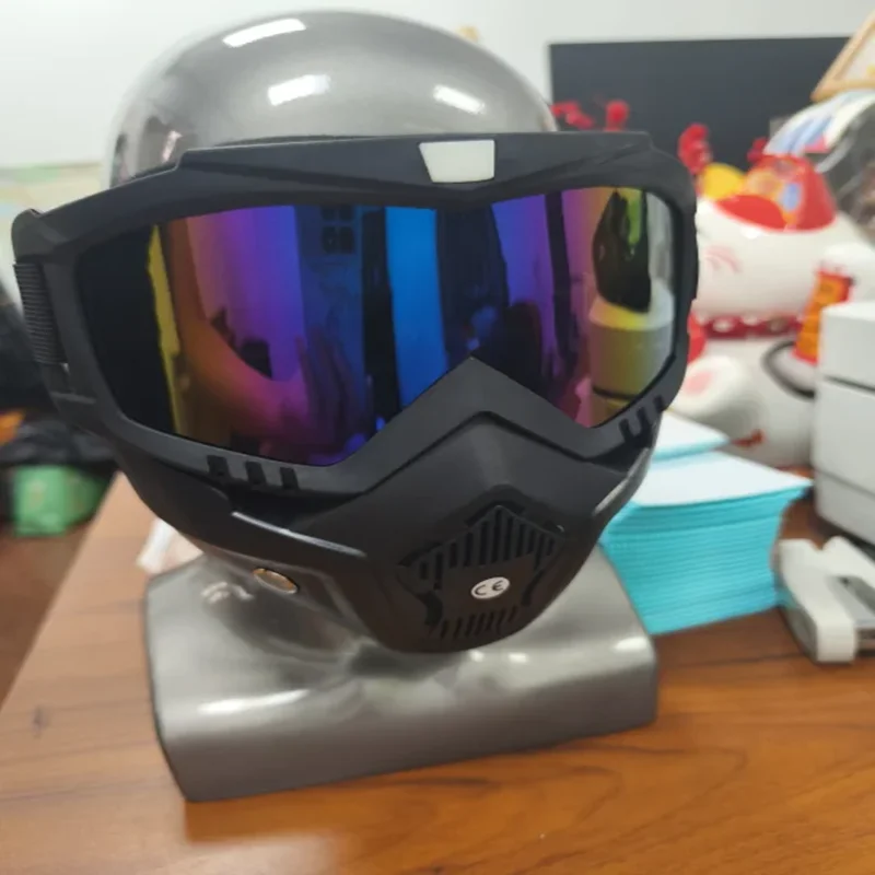 Schutzbrille mit vollem Gesicht, HD-Transparent, beschlagfrei, sanddicht, Schutzbrille für Elektroschweißen, vielseitige, atmungsaktive, winddichte Maske – Detail 7