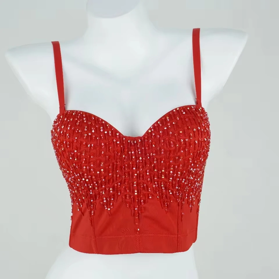 

Europe And The United States Retro Sexy Outside Wearing Fishbone Waist Corset Female Slim Elastic Camisole Undershirt Female