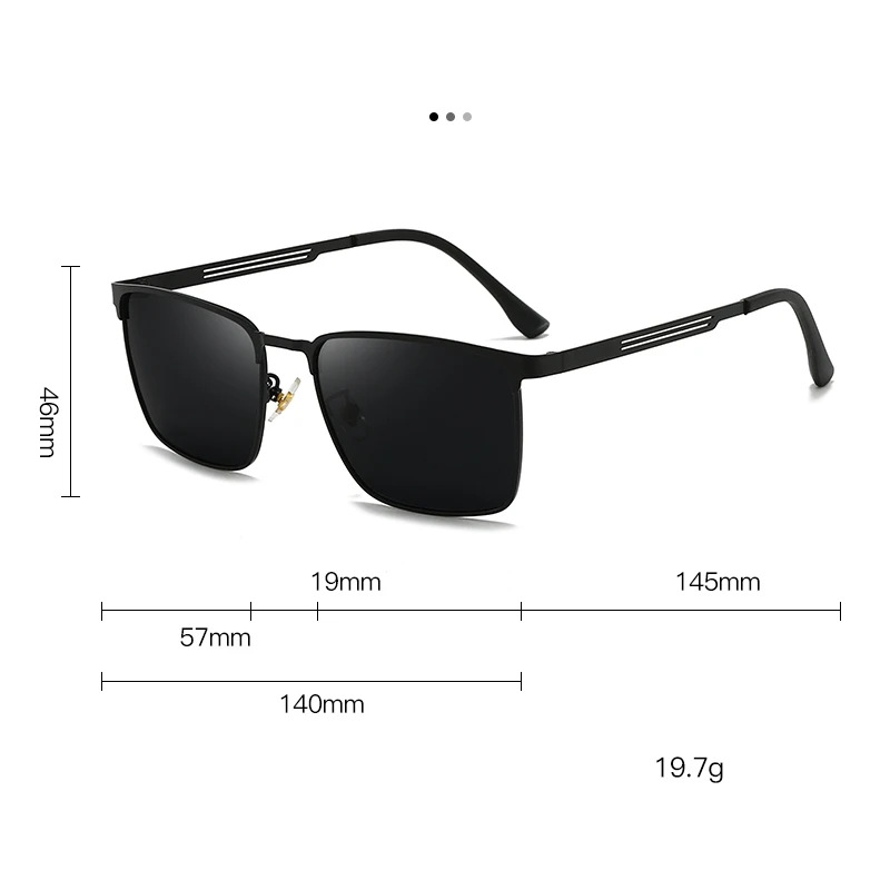 Neue ultraleichte Herren-Sonnenbrille im Business-Stil mit rechteckigen Rahmen, modisch für Outdoor-Fahren und Sonnenschutz 5150 – Detail 7