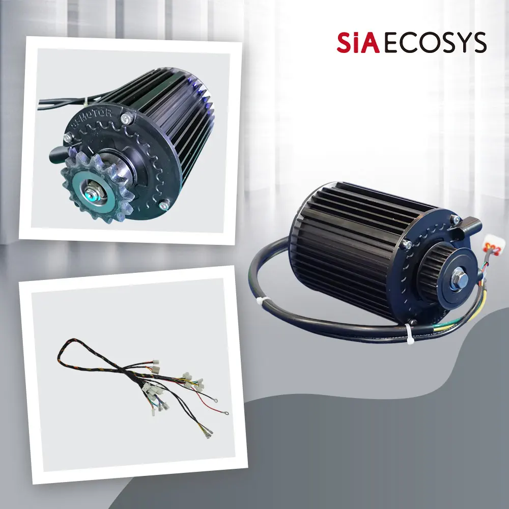 

QS 1000W 72V 55KPH 428 Sprocket Mid Drive Motor kits with EM50SP controller for electric scooter