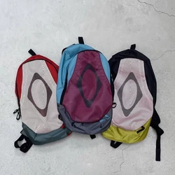 Korean design new spring and summer rhombus meshmen's and women's backpack travel backpack for couple