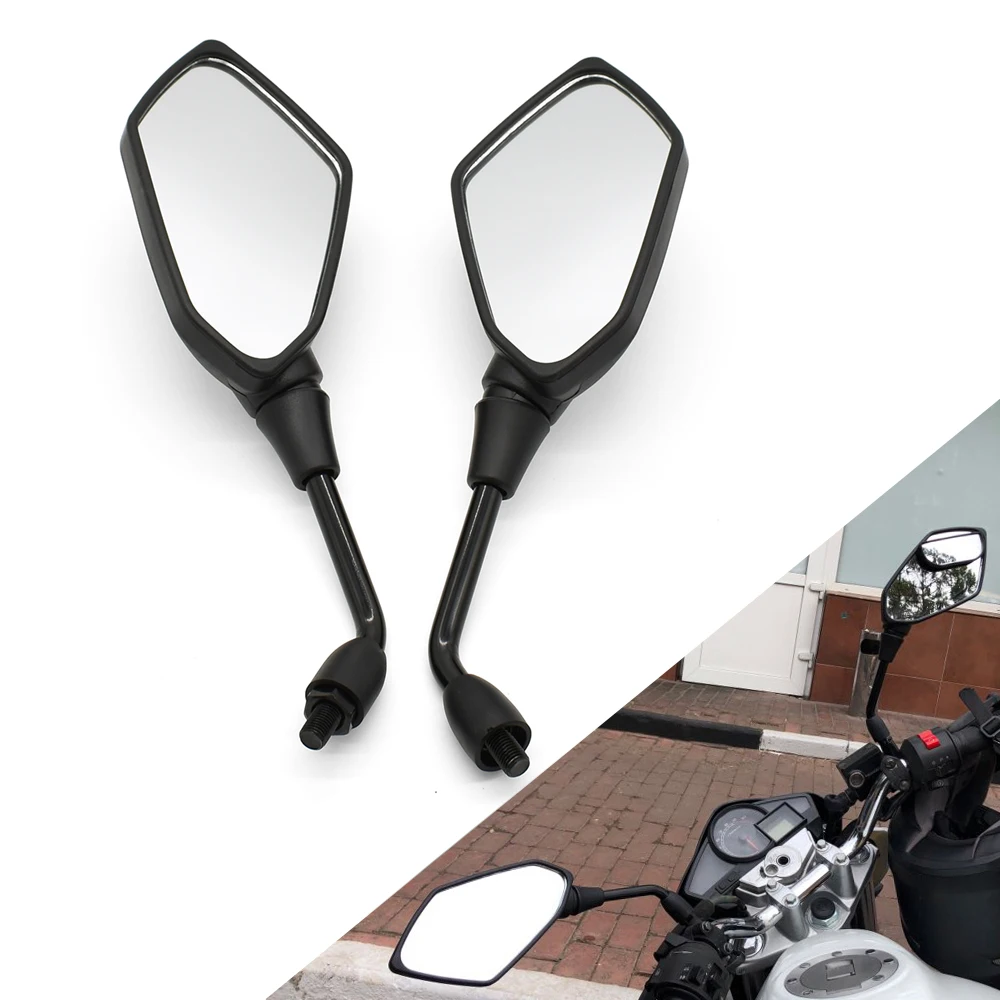 1 Pair Motorcycle Rear View Mirrors For KAWASAKI Z900 ER6N Z800 Z750 Z1000SX Honda CRF 450 CRF XR XL 85 Side Convex Mirror