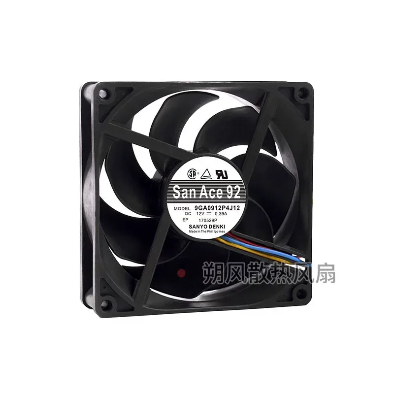 for Sanyo 9GA0912P4J12 Original 9025 12V 0.39A 4 Wire PWM 9CM Chassis Fan Large Air Volume Cooling
