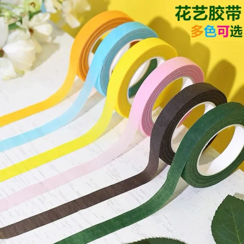 Handmade Flower Tape Diy Pole Winding Tape Green Flower Color Tape Silk Screen Flower Packaging Materials Multi-color Option