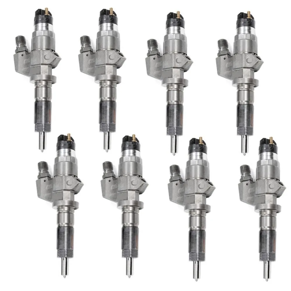 8pc New Fuel Injector set 0445120008 0986435502 97729095, 97720661 For Bosch 2001-04 DURAMAX Chevy LB7 GMC 6.6L Duramax Diesel