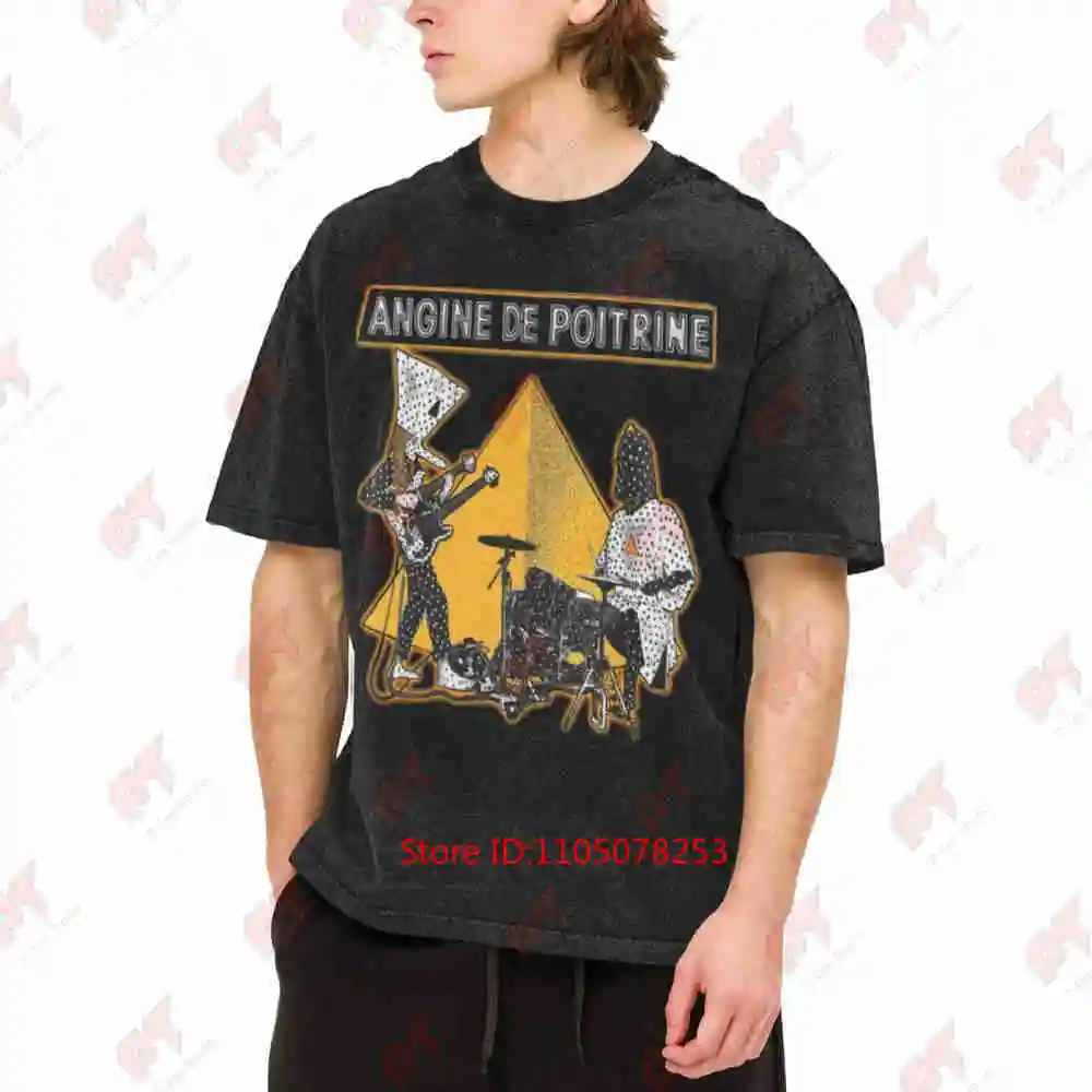 Angine De Poitrine VII Photo Vintage Washed Tee Pure Cotton T-Shirt