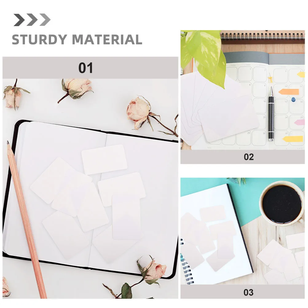 500 pcs Blank Kraft Paper Cards Heavy Duty For Flashcards Study Tools Business Card Diy Craft Index Set Memo Cards Bulk Writing