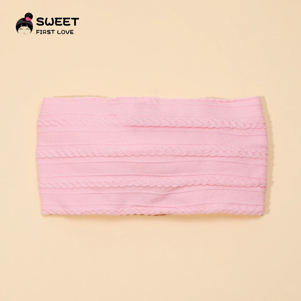 Mother & Baby Headbands Cable Knit Hair Bows for Baby Girls Parent-Child Turban Soft Nylon Baby Items Children's Accessories