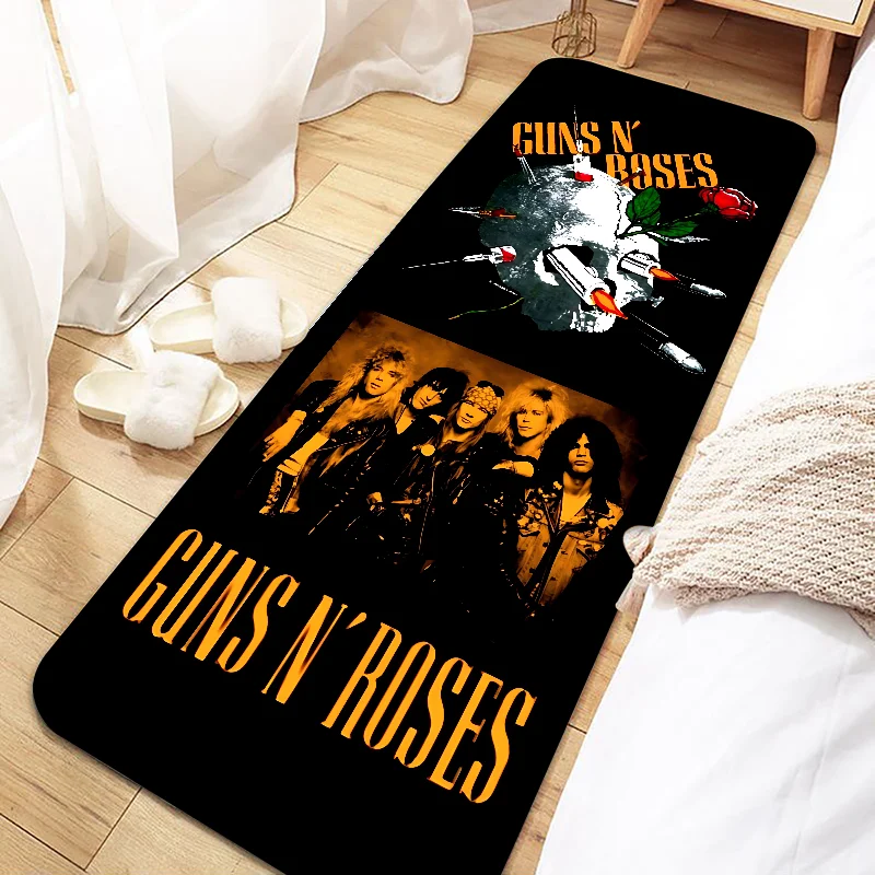 Guns N\' Roses Door Mat Entrance Non-slip Doormat Washable Kitchen Carpet Living Room Hallway Rugs Bathroom Bath Door Mats