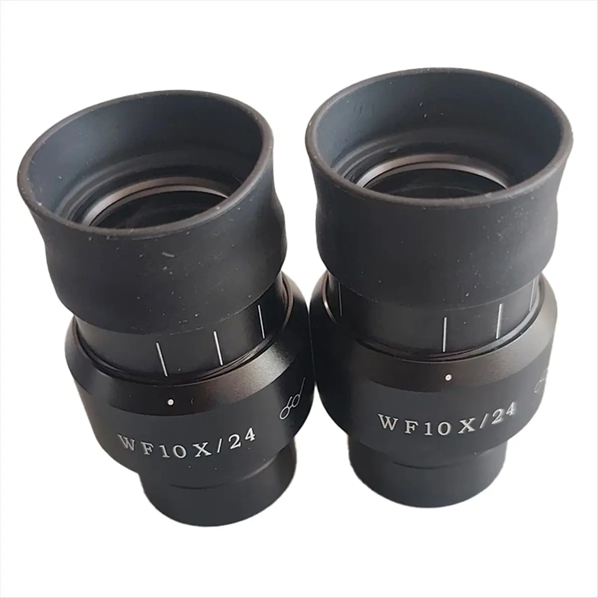 AA77 NEW  2PCS WF10X-24mm WF10X/24MM Wide Field Eyepiece for Binocular Trinocular Stereo Microscope 30MM Installation Interface