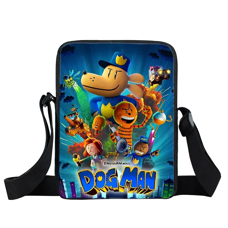 

Cartoon Dog Man Messenger Bag Kids Boys Casual Handbags for Travel Crossbody Bag DOGMAN Shoulder Bags Students Cell Phone Purse