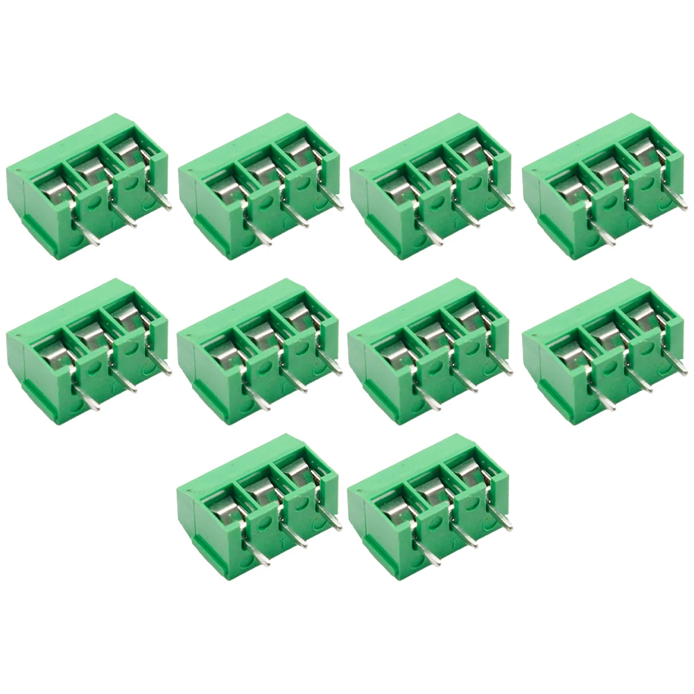 

10Pcs PCB Terminal Block Connector Pitch 5.0mm KF301 PCB Mount Screw Terminal Block Connector Straight Pin 2P 3P for Arduino