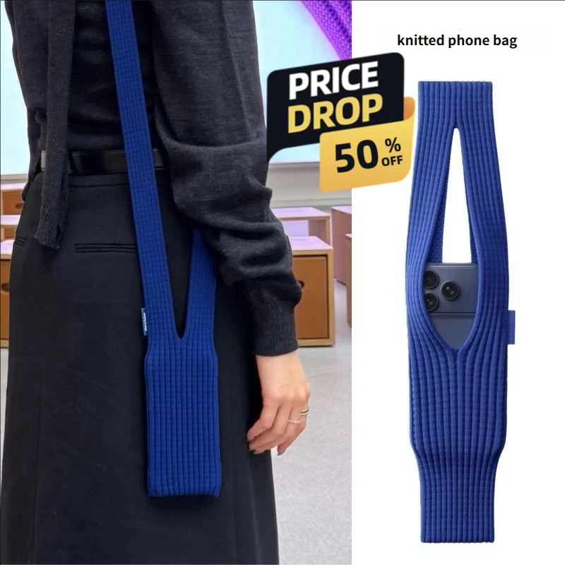 冬のテクノロジーアクセサリー付きギフト iPhone iPad用 クリスマスプレゼント Appleデバイス用 ニットクロスボディバッグ ペット愛好家向け