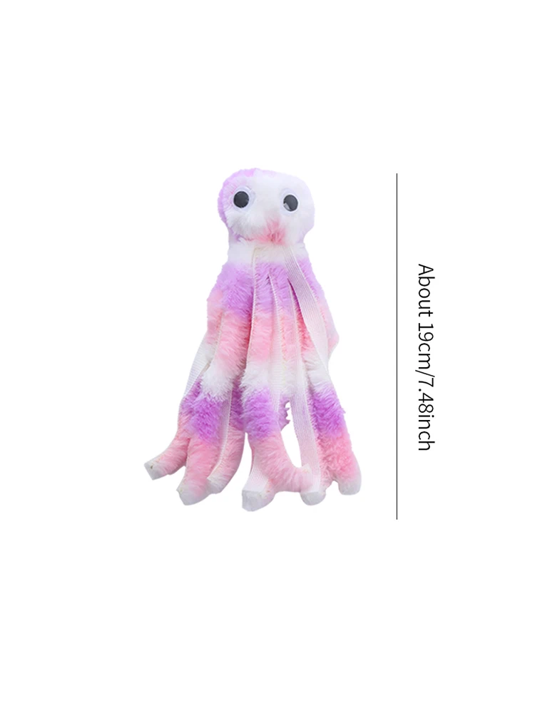 Kattenspeelgoed Schattige octopus knuffel bijtbestendige tanden interactief spelen dierbenodigdheden