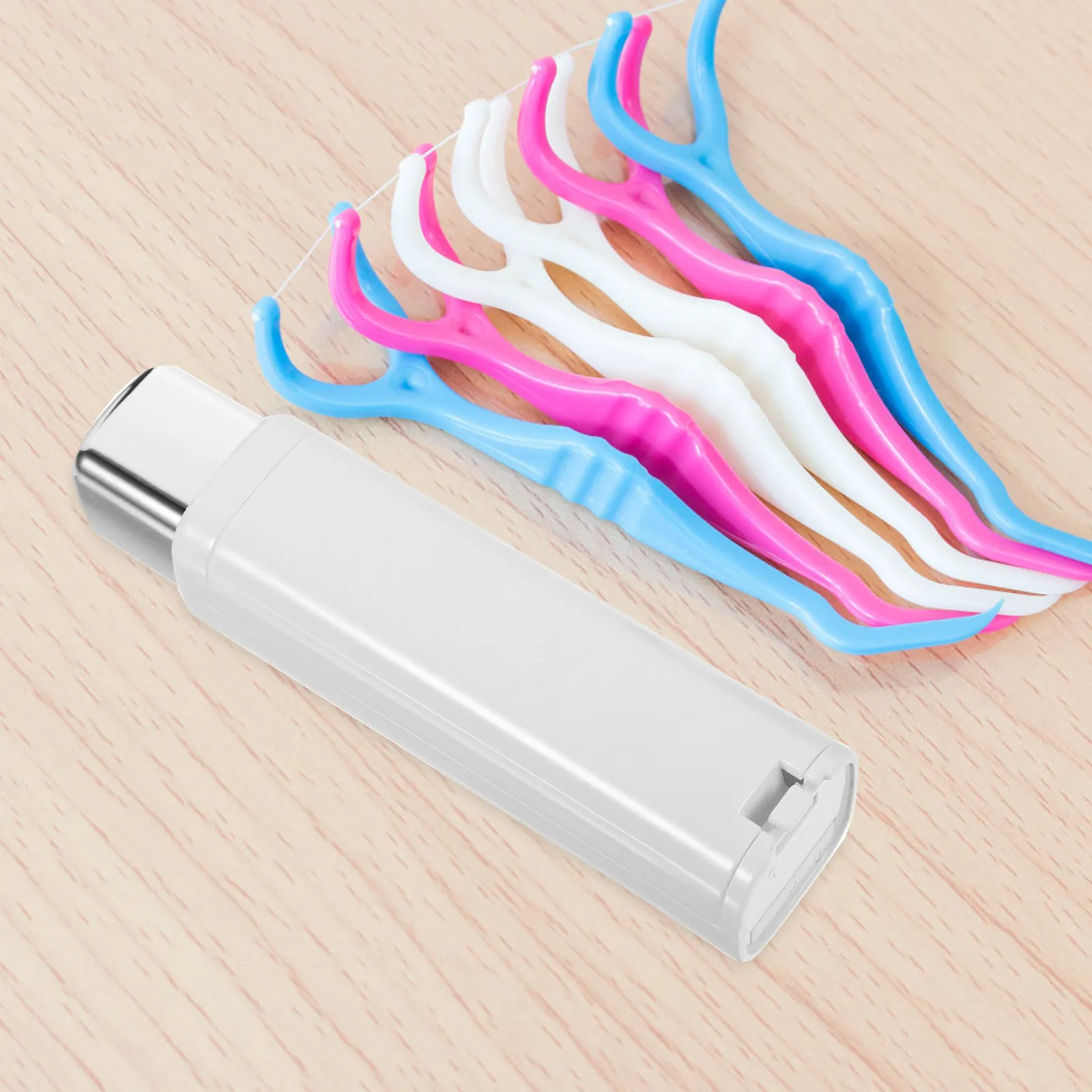 

Portable Dental Floss Pick Holder Premium Plastic Compact Automatic Pop Out Teeth Floss Organizer for Daily Use on-The-Go