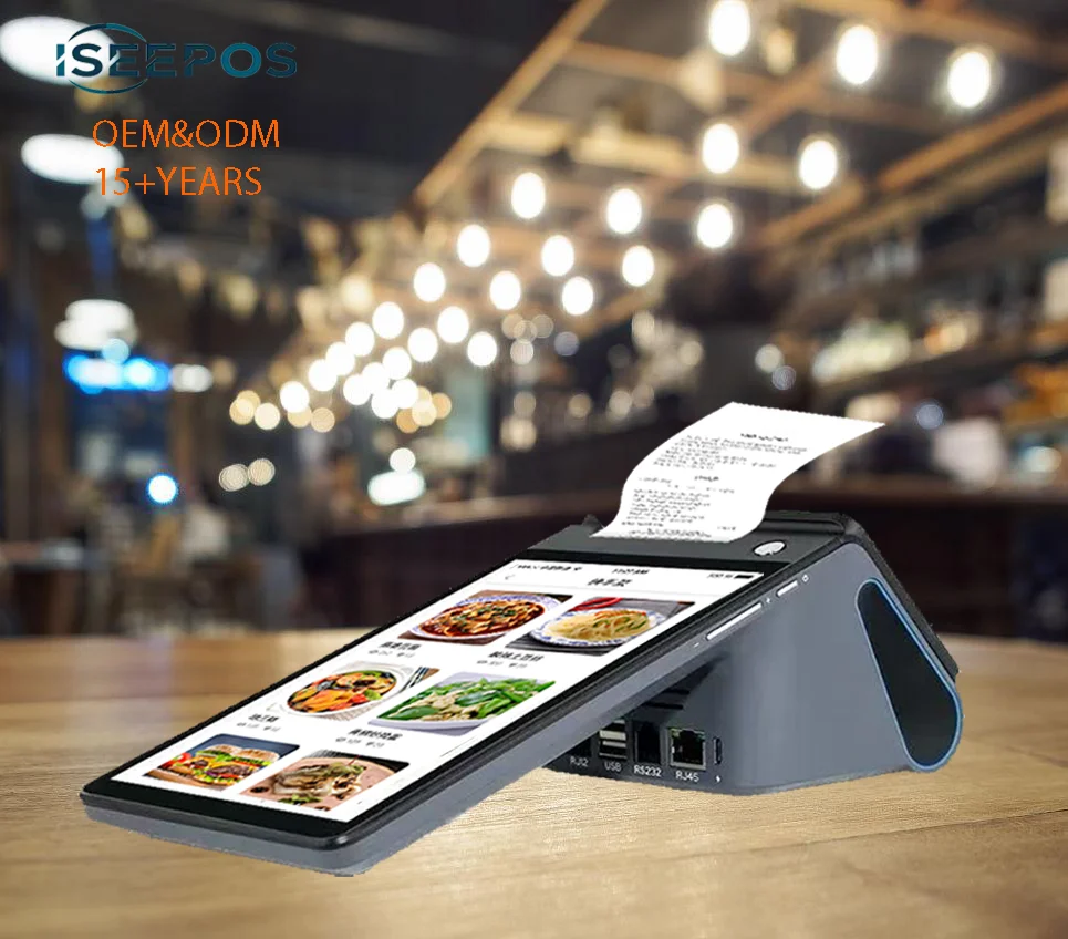 Z108  8inch +3.95 Touch  Android14 POS Settlement Equipment Terminal,58/80mm Printer, NFC and QR CODE Checkout Payment Module