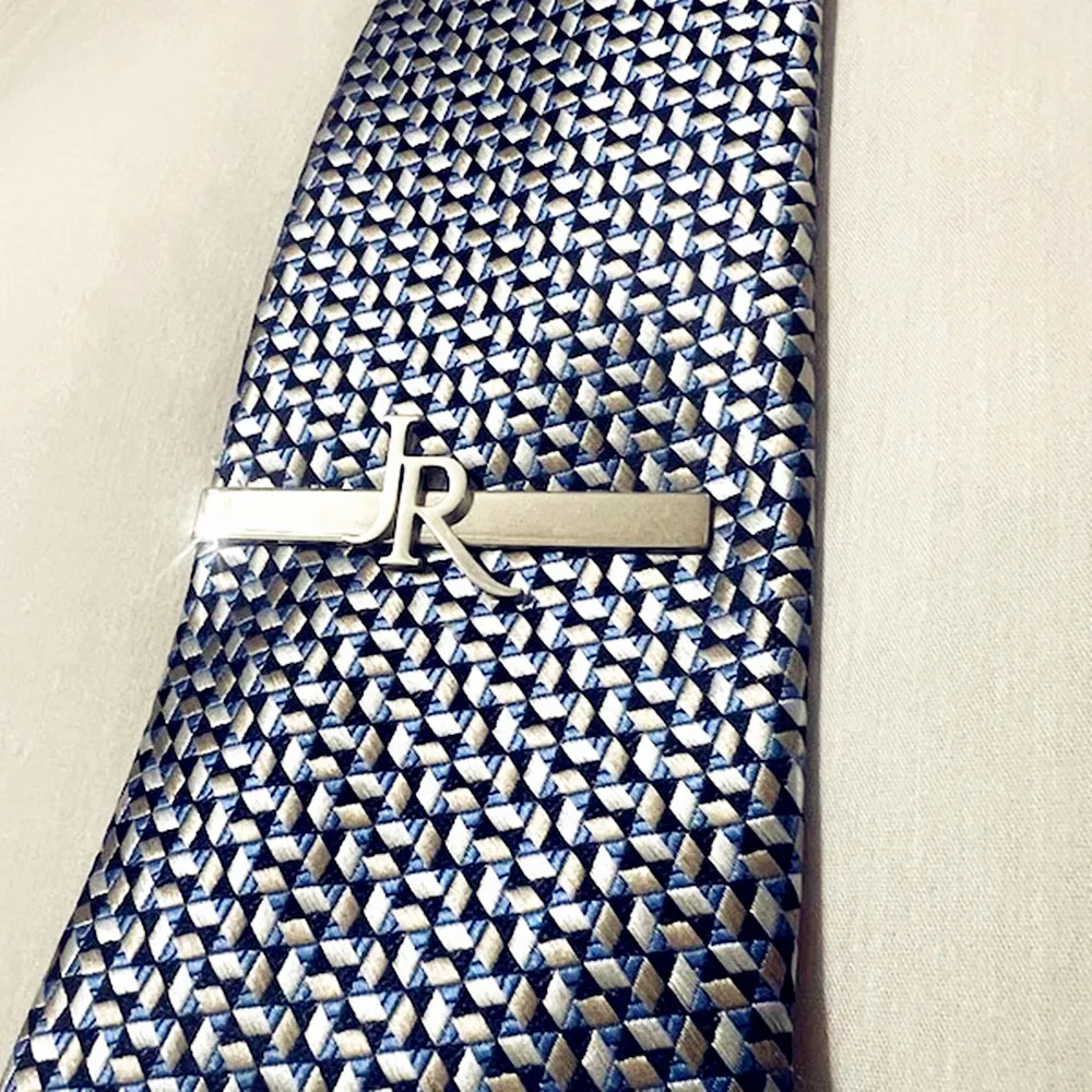 

Custom Initials Tie Clip Gold Plated Stainless Steel Customized Letter Name Tie Pin Wedding Groomsmen Gift Accessories