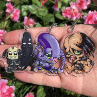 Predator Keychain Movies Cartoon Accessories Backpack Pendant Prop Badge