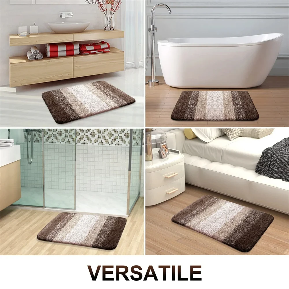 Olanly Super Absorbent Bathroom Mat Bath Anti-Slip Carpet Rug Kitchen Entrance Soft Door Bathtub Quick Bath Foot Mats Shower Mat