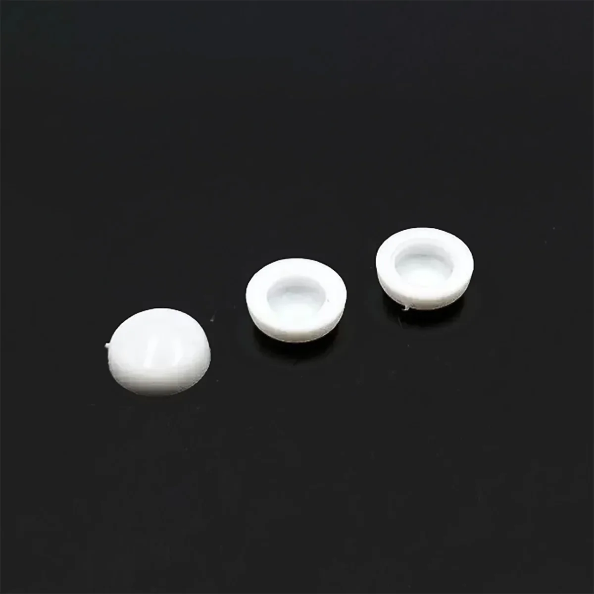 White Plastic Circular Protective Cover Countersunk Self Tapping Screw Decorative Cap M4