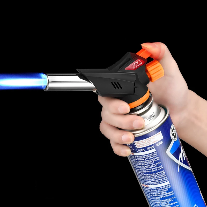 

Welding Gas Torch Portable Flame Gun Butane Burner Outdoor Camping BBQ Lighter Flamethrower Welding Equipment Kitchen Supplies
