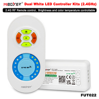 Miboxer FUT022 DC12-24V 2.4GHzRF Dual White Brightness and saturation controllable adjustable Controller Dim for Led Strip/FCOB