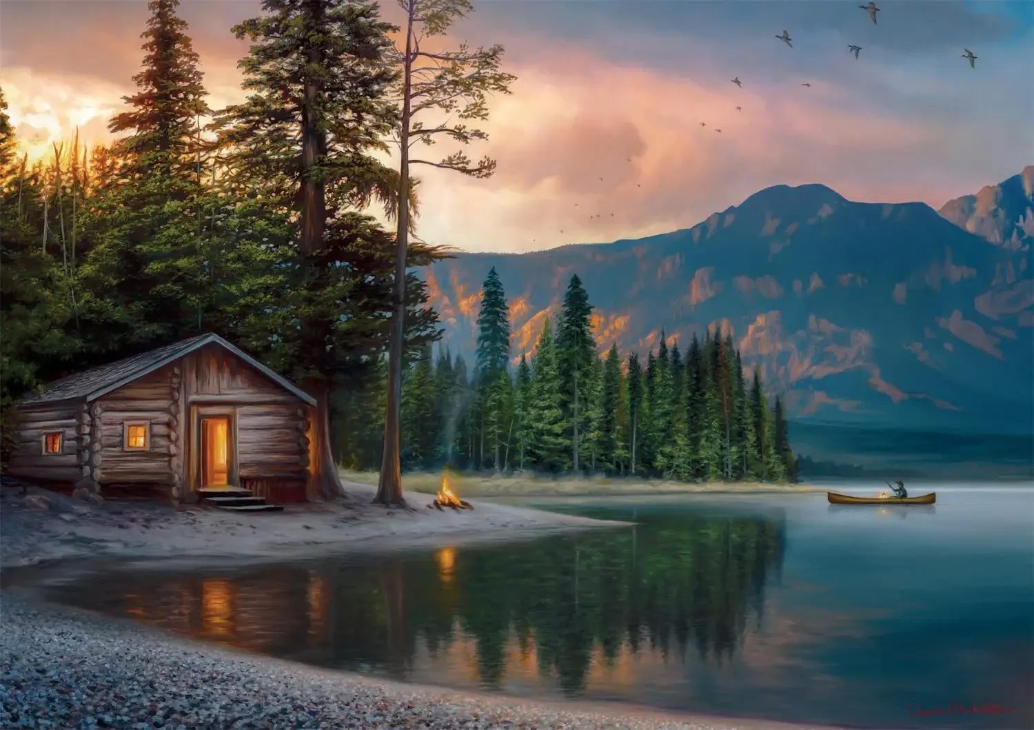 

Деревянная бумага 300/500/1000 шт. головоломки Lake Sky экологически чистые напольные пазлы для взрослых и детей, семейные забавные игры