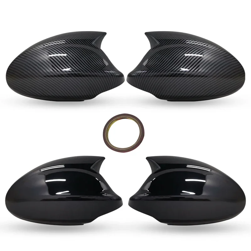For BMW 1 3 Series E81 E82 E87 E88 E90 E91 E92 E93 2005-2009 Car Side Wing Mirror Cover Rearview Caps Black view 3
