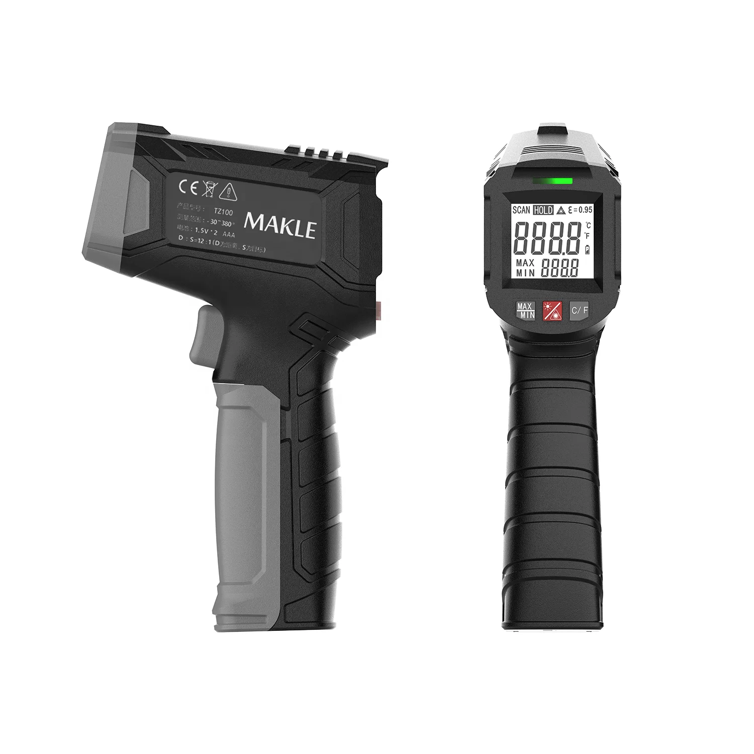 

-30~380/-30~500 Degree Centigrade Infrared Thermometer High Precision Non-contact Safety Temperature Measurement Instruments