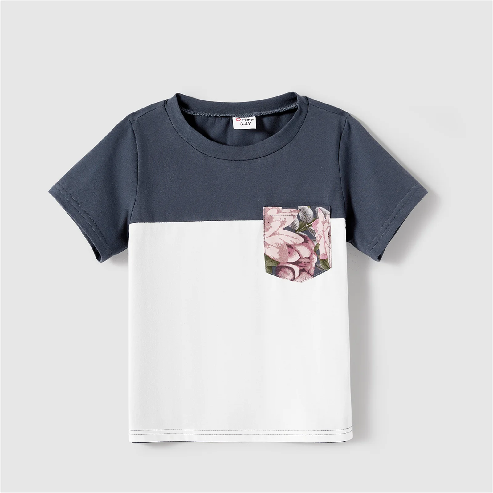 PatPat Family Matching Outfits Allover Floral Print Belted Cami Dresses and Short-sleeve Colorblock T-shirts Sets