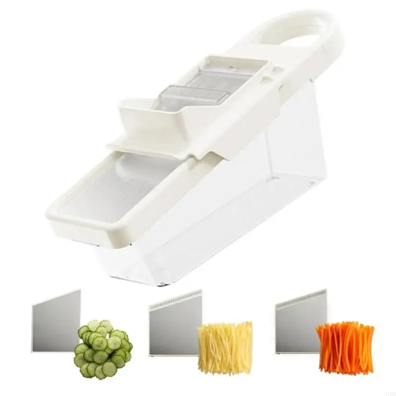 Professional Nonrust Steel Mandoline Slicer With Interchangeable Blade Safe Base For Precise Preps